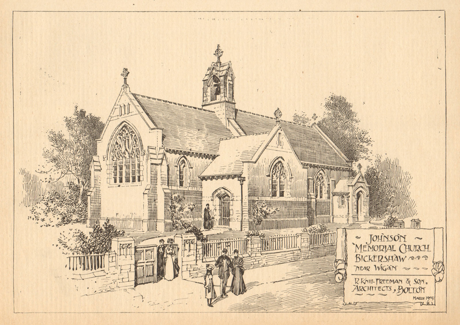 Johnson Memorial Church, Bickershaw nr Wigan. R. Knill Freeman, Architects 1905